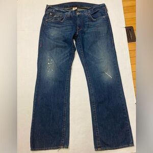 True Religion Dark Blue Relaxed Bootcut Jeans 38x32